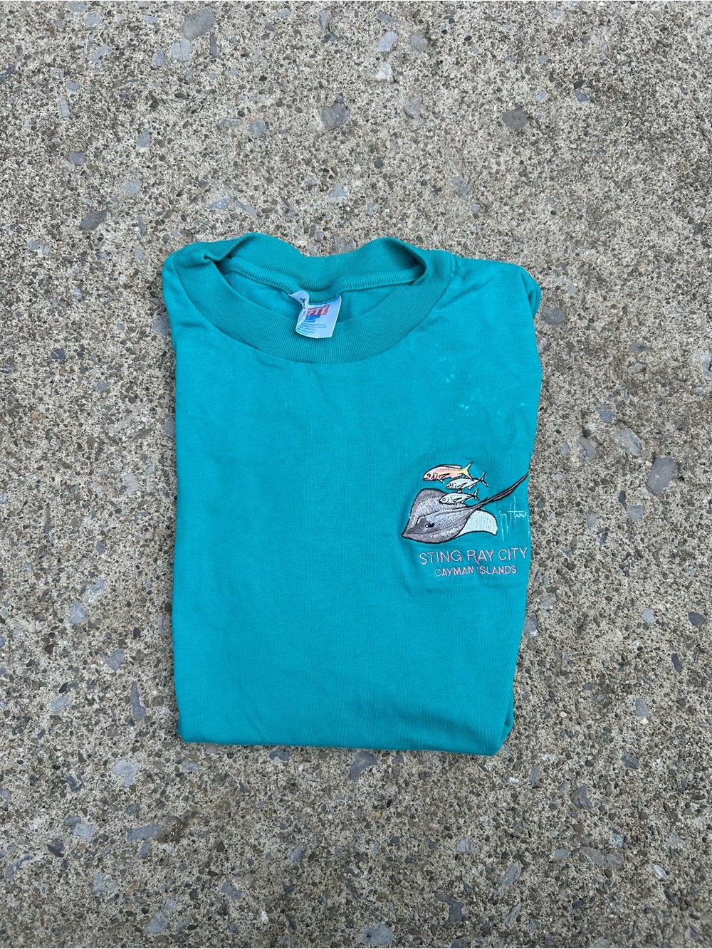 Sting Ray City Cayman Islands Short Sleeve Tee - Teal